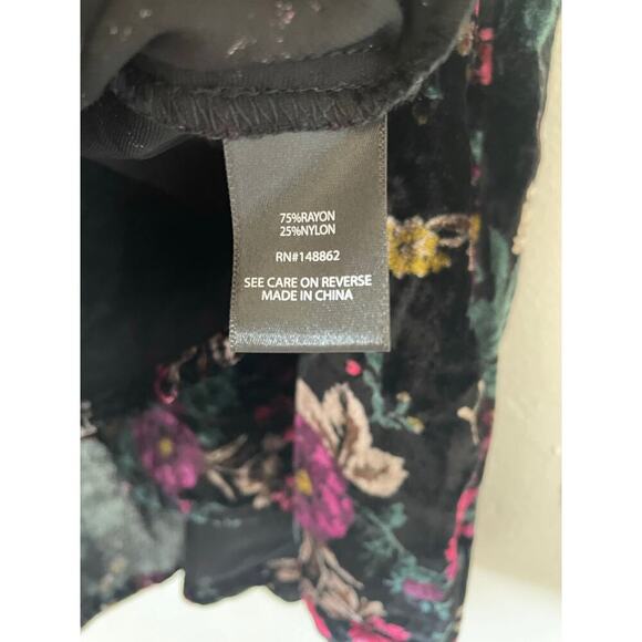 NWOT Torrid Sofia Velvet Swing Cami Dark Romantic Floral Tank Fairy Grunge Size1 - Picture 7 of 8